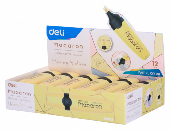 Текстовыделитель Deli EU356-YL Macaron скошенный пиш. наконечник 1-5мм желтый пастельный - купить недорого с доставкой в интернет-магазине