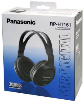 Наушники мониторные Panasonic RP-HT161E-K 2м черный проводные оголовье - купить недорого с доставкой в интернет-магазине