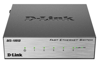 Коммутатор D-Link DES-1005D/O2B 5x100Mb неуправляемый - купить недорого с доставкой в интернет-магазине