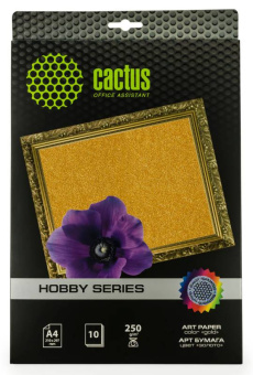 Фотобумага Cactus CS-DA425010G A4/250г/м2/10л./золото для струйной печати - купить недорого с доставкой в интернет-магазине