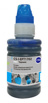 Чернила Cactus CS-I-EPT1702 голубой 100мл для Epson ExpHo XP33/103/203/207/303/306 - купить недорого с доставкой в интернет-магазине