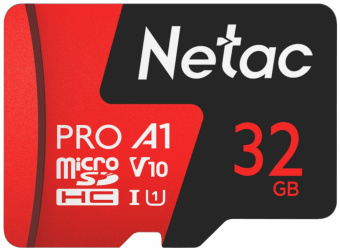 Флеш карта microSDHC 32Gb Class10 Netac NT02P500PRO-032G-R P500 Extreme Pro + adapter - купить недорого с доставкой в интернет-магазине