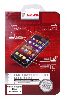 Защитное стекло для экрана Redline для смартфонов 5" 1шт. (УТ000006690) - купить недорого с доставкой в интернет-магазине