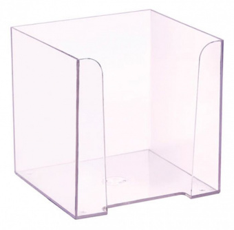 Подставка Стамм ПЛ41 для бумажного блока 90x90x90мм прозрачный пластик - купить недорого с доставкой в интернет-магазине