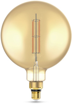 Лампа светодиодная Gauss Filament Vintage 6Вт цок.:E27 шар 220B 2700K св.свеч.бел.теп. (упак.:1шт) (154802118) - купить недорого с доставкой в интернет-магазине