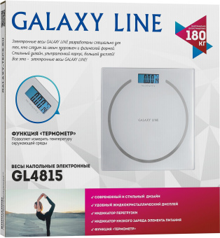 Весы напольные электронные Galaxy Line GL 4815 макс.180кг белый - купить недорого с доставкой в интернет-магазине