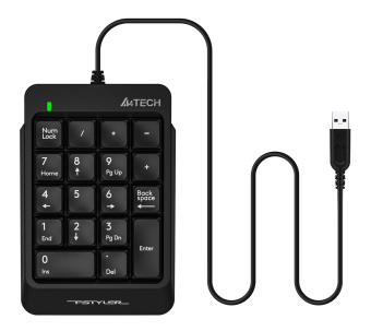 Числовой блок A4Tech Fstyler FK13P черный USB slim для ноутбука - купить недорого с доставкой в интернет-магазине