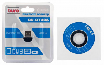 Адаптер USB Buro BU-BT40A Bluetooth 4.0+EDR class 1.5 20м черный - купить недорого с доставкой в интернет-магазине