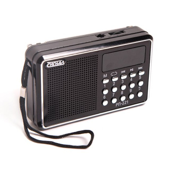 Радиоприемник портативный Сигнал РП-221 черный USB microSD - купить недорого с доставкой в интернет-магазине