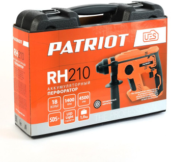 Перфоратор Patriot RH 210Li UES патрон:SDS-plus уд.:1.7Дж аккум. (кейс в комплекте) - купить недорого с доставкой в интернет-магазине