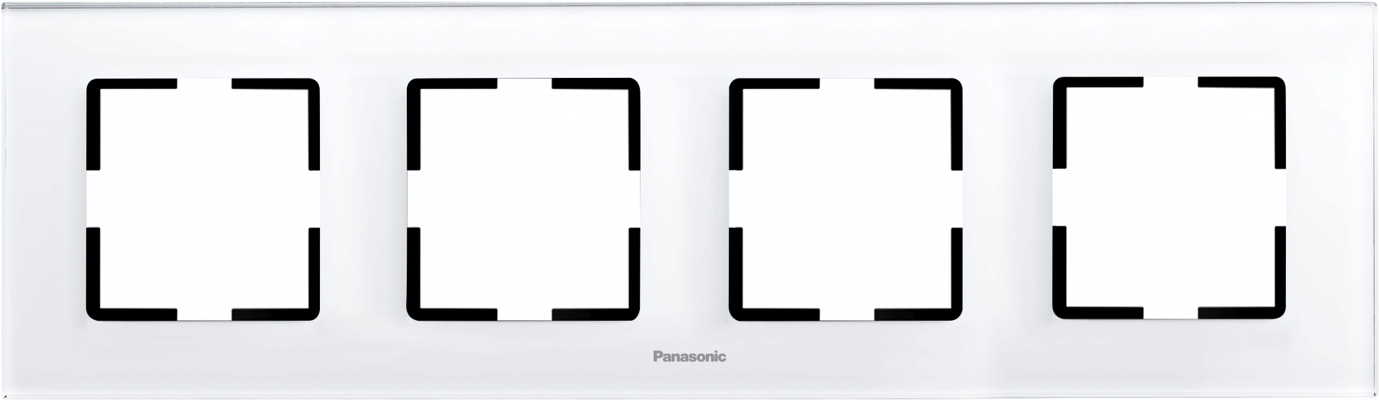 Рамка Panasonic Karre Plus WKTF08043AS-RU 4x горизонтальный монтаж металл серебристый (упак.:1шт)