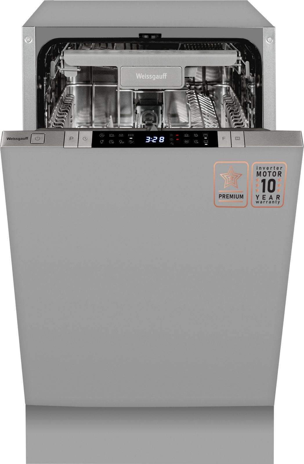 Посудомоечная машина встраив. Weissgauff BDW 4150 Touch DC Inverter узкая серебристый