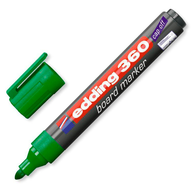 Маркер для досок Edding E-360/4 круглый пиш. наконечник 1.5-3мм зеленый