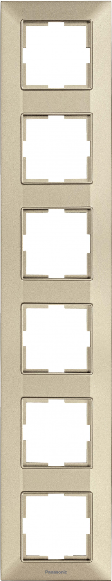 Рамка Panasonic Arkedia Slim WNTF08162BR-RU 6x вертикальный монтаж пластик бронзовый (упак.:1шт)