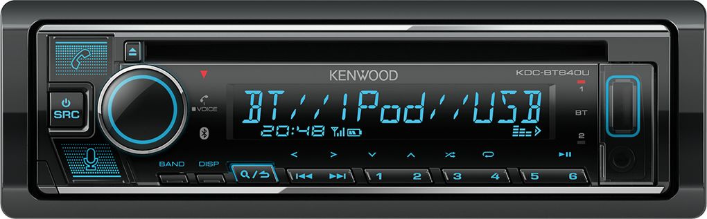 Автомагнитола Kenwood KDC-BT640U 1DIN 4x50Вт v4.2 AUX DSP 2