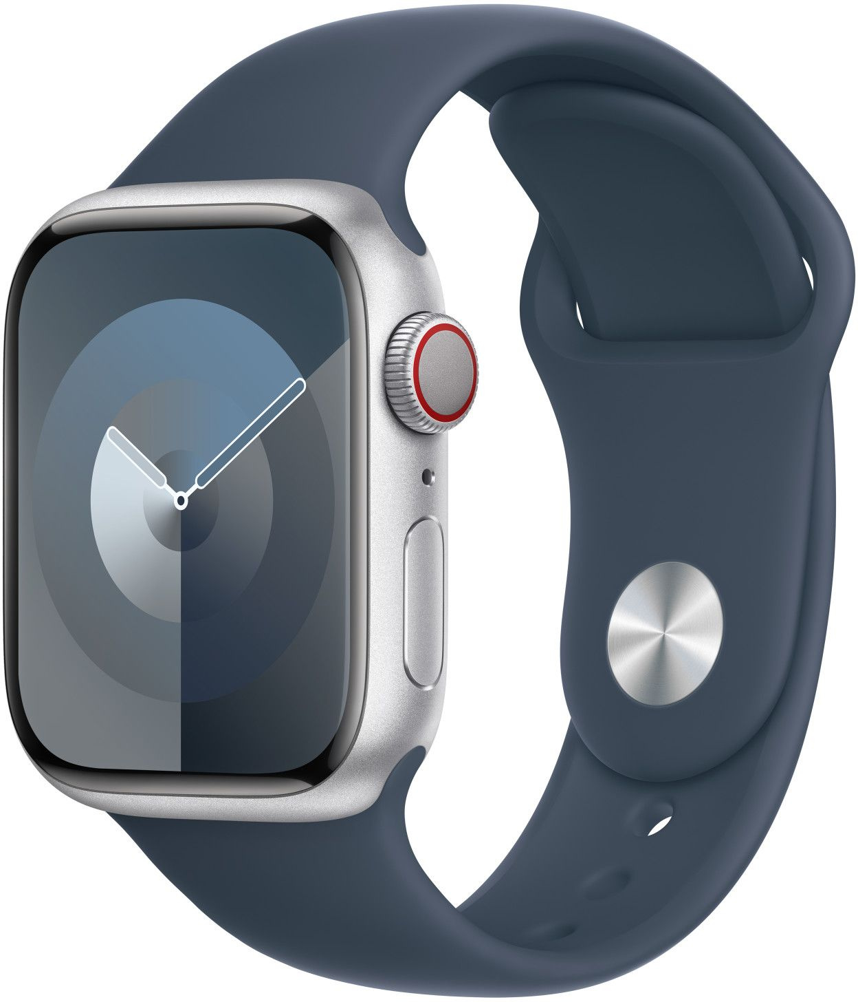 Смарт-часы Apple Watch SE 2023 A2723 44мм OLED корп.серебристый Nike Sport Loop рем.синий (MRW03LL/A)