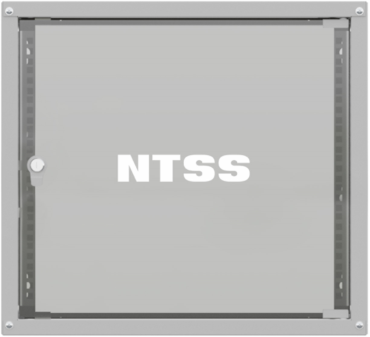 Шкаф коммутационный NTSS Lime (NTSS-WL9U5560GS) настенный 9U 550x600мм пер.дв.стекл несъемн.бок.пан. 30кг серый 520мм 15.6кг 110град. 500мм IP20 сталь