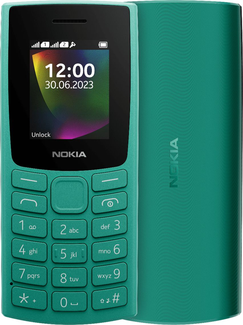 Мобильный телефон Nokia 106 (TA-1564) DS EAC зеленый моноблок 2Sim 1.8" 120x160 Series 30+ GSM900/1800 GSM1900 FM Micro SD max32Gb