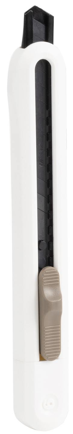 Нож канцелярский Deli ENS063-WT Nusign шир.лез.9мм фиксатор сталь белый