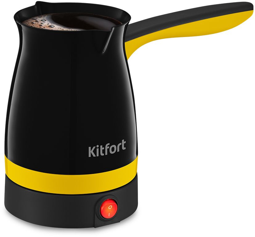 Кофеварка электрическая турка Kitfort КТ-7183-3 1000Вт черный/желтый