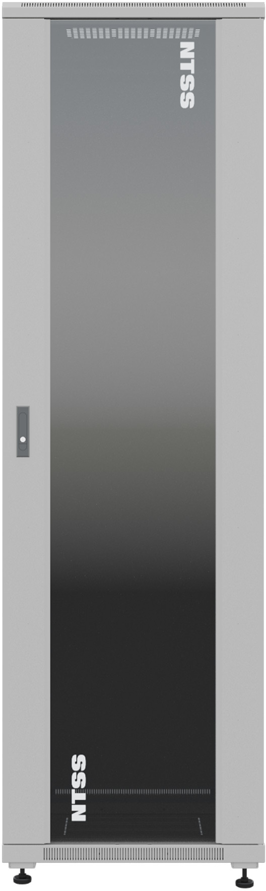 Шкаф серверный NTSS Премиум (NTSS-R42U6060GS) напольный 42U 600x600мм пер.дв.стекл металл 900кг серый 510мм 78.1кг 1987мм IP20 сталь