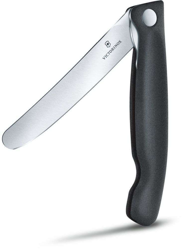 Нож кухонный Victorinox Swiss Classic (6.7803.FB) стальной для овощей лезв.110мм прямая заточка черный блистер