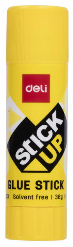Клей-карандаш Deli EA20310 36гр корп.желтый ПВП дисплей картонный усиленный Stick UP