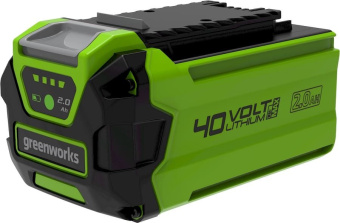 Батарея аккумуляторная Greenworks G40B2 40В 2Ач Li-Ion (2926907) - купить недорого с доставкой в интернет-магазине