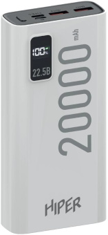 Мобильный аккумулятор Hiper EP 20000 20000mAh 3A QC PD 3xUSB белый (EP 20000 WHITE) - купить недорого с доставкой в интернет-магазине