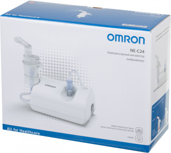 Ингалятор Omron NE-C24 (NE-C801S-RU) компрессорный стационарный белый - купить недорого с доставкой в интернет-магазине