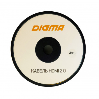 Кабель аудио-видео Digma HDMI 2.0 AOC HDMI (m)/HDMI (m) 30м. позолоч.конт. черный (BHP AOC 2.0-30) - купить недорого с доставкой в интернет-магазине