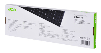 Клавиатура Acer OKW010 черный USB slim Multimedia - купить недорого с доставкой в интернет-магазине
