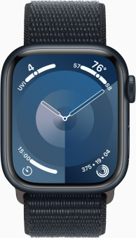 Смарт-часы Apple Watch Series 9 A2978 41мм OLED корп.темная ночь Sport Loop рем.темная ночь разм.брасл.:130-200мм (MR8Y3LL/A) - купить недорого с доставкой в интернет-магазине