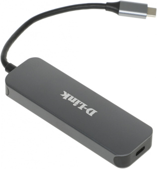 Разветвитель USB-C D-Link DUB-2340 4порт. черный (DUB-2340/A1A) - купить недорого с доставкой в интернет-магазине