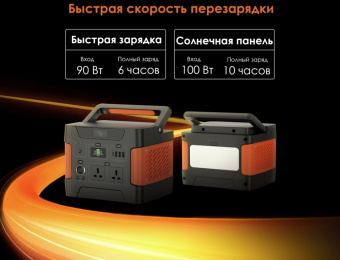 Мобильный аккумулятор Itel Solar Generator 600(ISG-65) 150000mAh 5A черный/оранжевый - купить недорого с доставкой в интернет-магазине