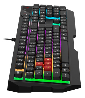 Клавиатура A4Tech Bloody B135N черный USB Multimedia for gamer LED (подставка для запястий) (B135N) - купить недорого с доставкой в интернет-магазине