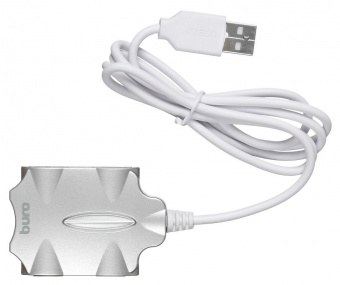 Разветвитель USB 2.0 Buro BU-HUB4-0.5-U2.0-Candy 4порт. серебристый - купить недорого с доставкой в интернет-магазине