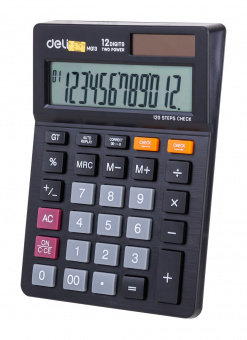 Калькулятор настольный Deli EM01320 черный 12-разр. - купить недорого с доставкой в интернет-магазине