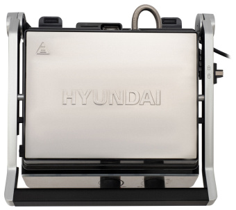 Электрогриль Hyundai HYG-3021 2000Вт черный/серебристый - купить недорого с доставкой в интернет-магазине
