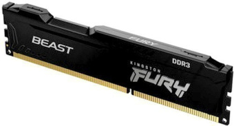 Память DDR3 4GB 1600MHz Kingston KF316C10BB/4 Fury Beast Black RTL PC3-12800 CL10 DIMM 240-pin 1.5В single rank с радиатором Ret - купить недорого с доставкой в интернет-магазине