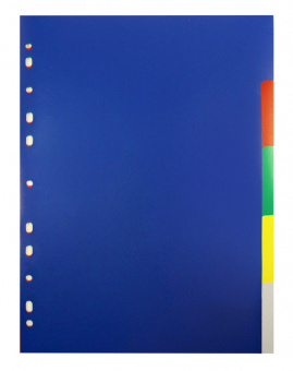 Разделитель индексный Бюрократ ID114E A4 пластик 5 индексов цветные разделы - купить недорого с доставкой в интернет-магазине