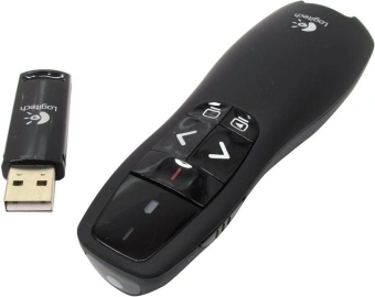 Презентер Logitech R400 Radio USB (15м) черный - купить недорого с доставкой в интернет-магазине