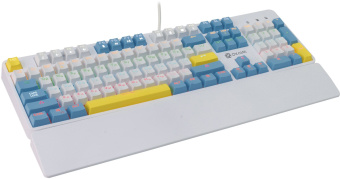 Клавиатура Оклик K951X механическая белый USB Multimedia LED (подставка для запястий) (1901079) - купить недорого с доставкой в интернет-магазине