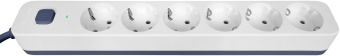 Сетевой фильтр Powercom SP-06W 3,0 м 3.0м (6 розеток) белый/серый (коробка) - купить недорого с доставкой в интернет-магазине