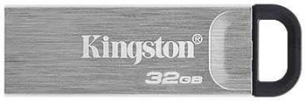 Флеш Диск Kingston 32Gb DataTraveler Kyson DTKN/32GB USB3.1 серебристый/черный - купить недорого с доставкой в интернет-магазине