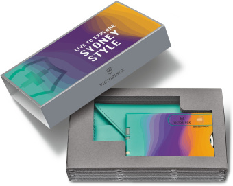 Швейцарская карта Victorinox Swiss Card Classic Sydney Style (0.7100.E222) бирюзовый коробка подарочная - купить недорого с доставкой в интернет-магазине