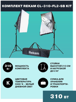 Комплект освещения Rekam CL-310-FL2-SB-FL1S - купить недорого с доставкой в интернет-магазине