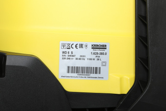 Строительный пылесос Karcher WD 5 S V-25/5/22 1100Вт (уборка: сухая/сбор воды) желтый - купить недорого с доставкой в интернет-магазине