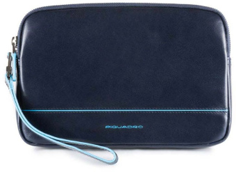 Клатч Piquadro Blue Square AC3944B2/BLU2 темно-синий натур.кожа - купить недорого с доставкой в интернет-магазине