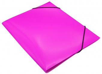 Папка на резинке Бюрократ Double Neon DNE510PINKBL A4 пластик кор.30мм 0.5мм розовый/черный - купить недорого с доставкой в интернет-магазине